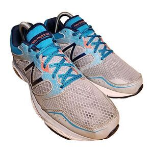 New Balance Womens 695 W695GA2 Gray And Blue Running Shoes Size 8.5 Excellent